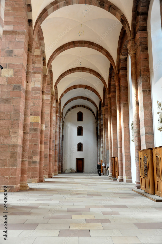 Dom zu Speyer, Unesco Weltkulturerbe, Grundsteinlegung um 1030, Speyer, Rheinland-Pfalz, Deutschland, Europa