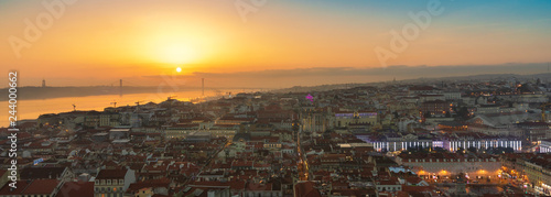 Panorama of Lisbon by Golden Hour