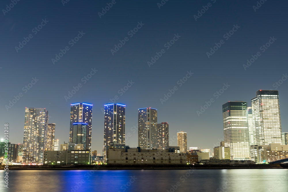 東京ベイエリアの夜の風景