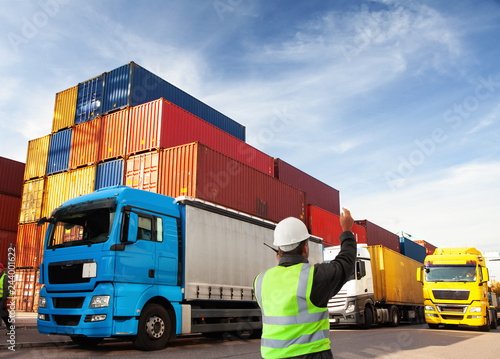 freight forwarding manager,worker, at container terminal