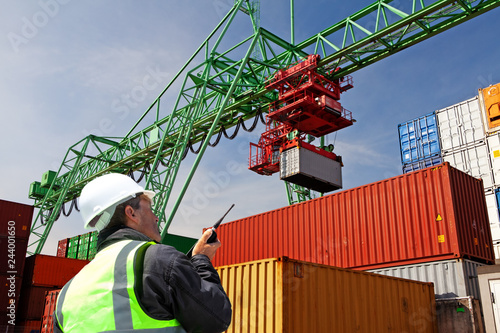 freight forwarding manager,worker, at container terminal