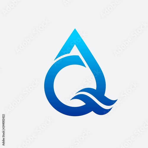 Letter AQ Droplets