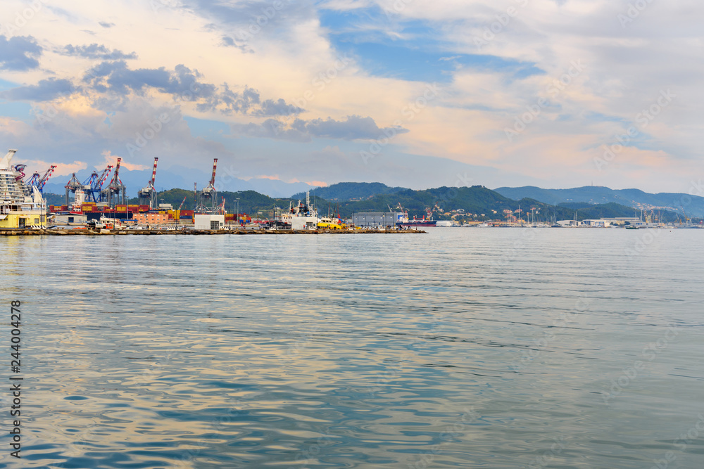 View of port in La Spezia, Italy View of port in La Spezia, Italy