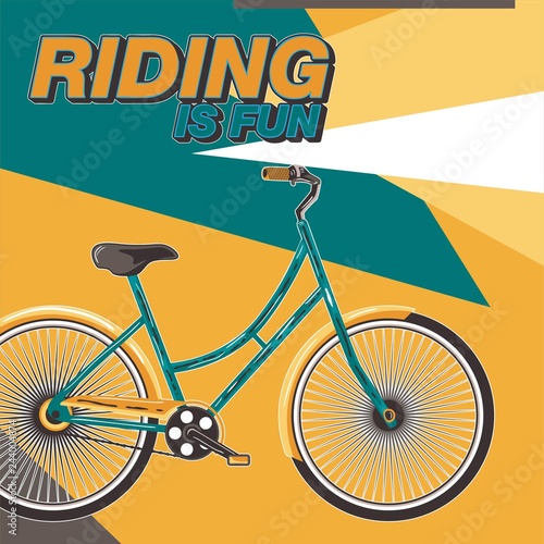 Bicycle Poster Vector Illustration - Vector