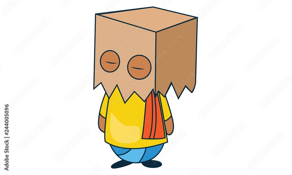 Vector cartoon illustration of south indian man face cover with box. Isolated on white background. Stock Vector | Adobe Stock Vector cartoon illustration of south indian man face cover with box. Isolated on white background. Stock Vector | Adobe Stock