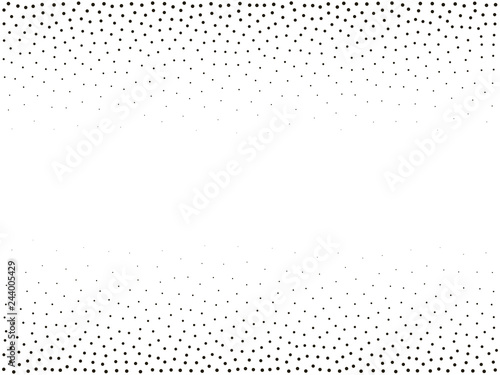 Halftone vector background. Monochrome halftone pattern. Abstract geometric dots background. Pop Art comic gradient black white texture. Design for presentation banner  flyer  business cards  stickers