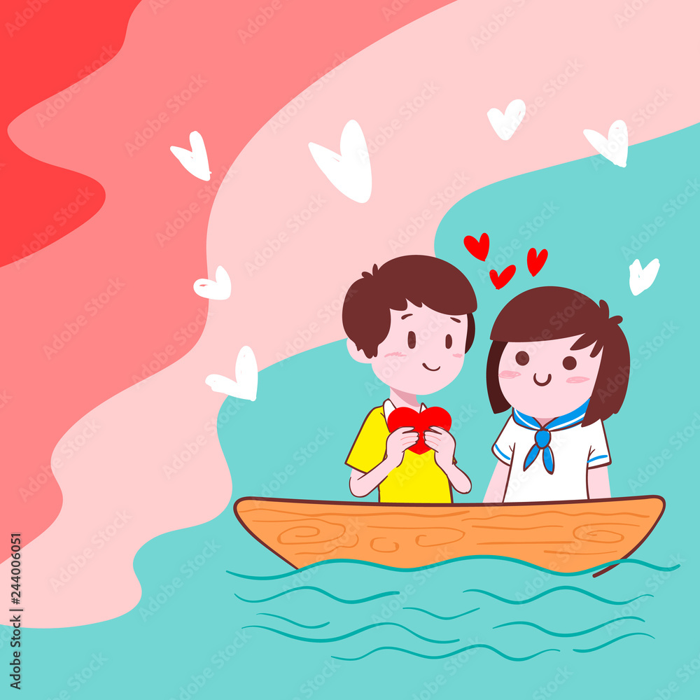 cute couple valentine day