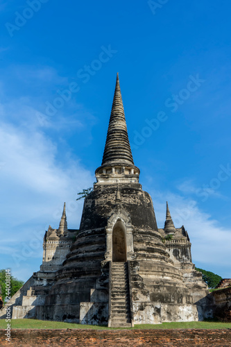 Pagoda in the temple  Ayutthaya Province.