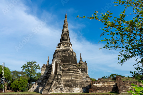 Pagoda in the temple  Ayutthaya Province.