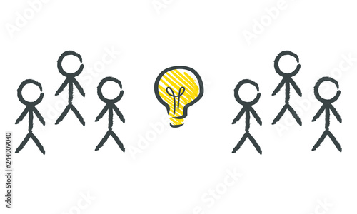 Creative light bulb Idea concept