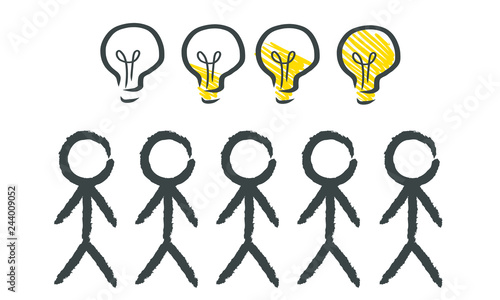 Creative light bulb Idea concept