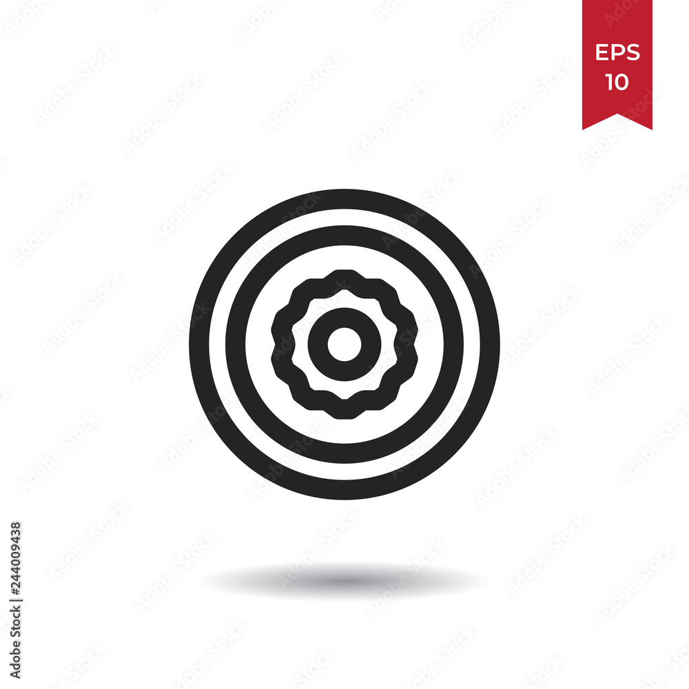 Configuration wheel vector icon Configuration wheel vector icon