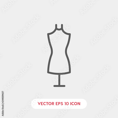 mannequin  icon. fashion icon vector. Linear style sign for mobile concept and web design. clothing symbol illustration vector graphics - Vector	