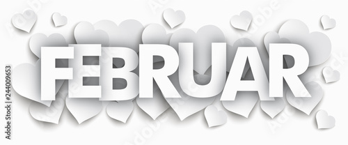 Weiße Herzen Februar