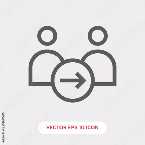 Mentor system icon. Mentor icon vector. Linear style sign for mobile concept and web design. Mentor symbol illustration. vector graphics - Vector 