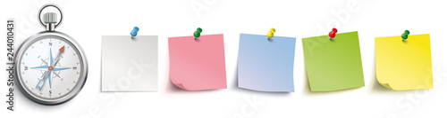 Colored Sticks With Pins Header Compass