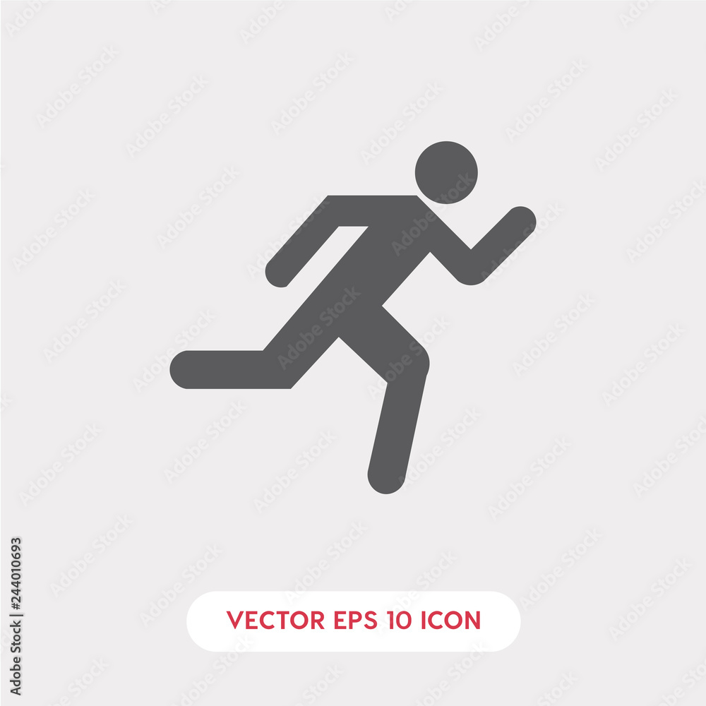 running human icon vector running human icon vector