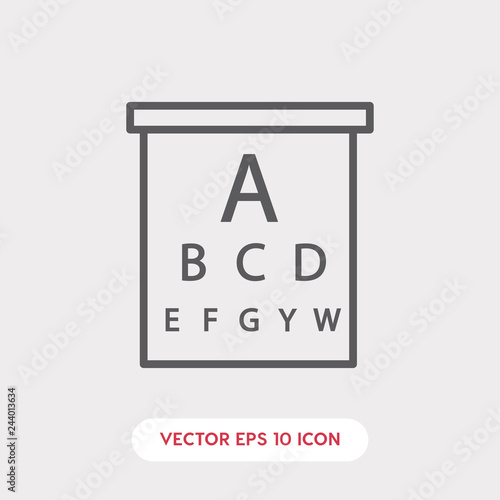eye test icon vector