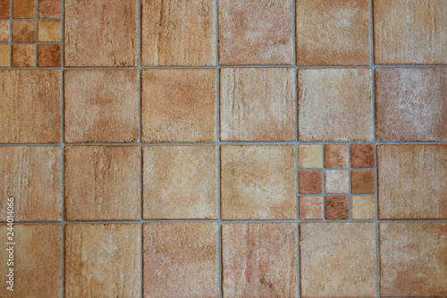 stone texture tile background patchwork, brown