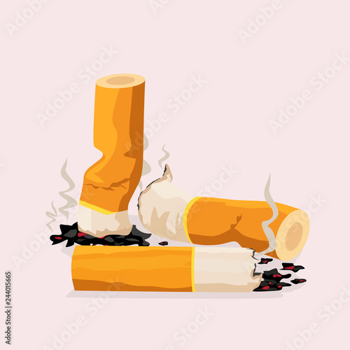Cigarette butts cartoon