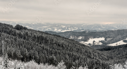 scenery of winter Kysuce region in Slovakia