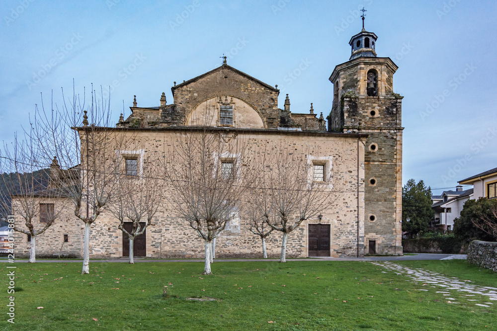 The collegiate church of Santa María del Cluniaco, Coruniego or Cruñego located in the town of Villafranca del Bierzo, in the region of El Bierzo (province of Leon, Castilla y León, Spain)
