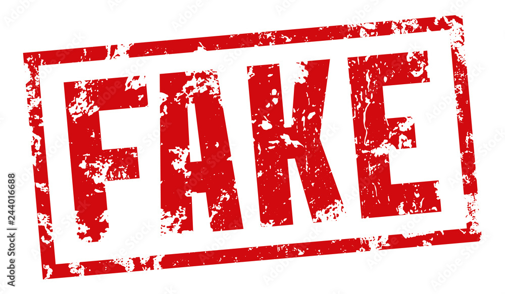 FAKE Stamp. Red print on white background. Vector design FAKE Stamp. Red print on white background. Vector design
