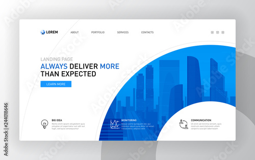Landing page template for business