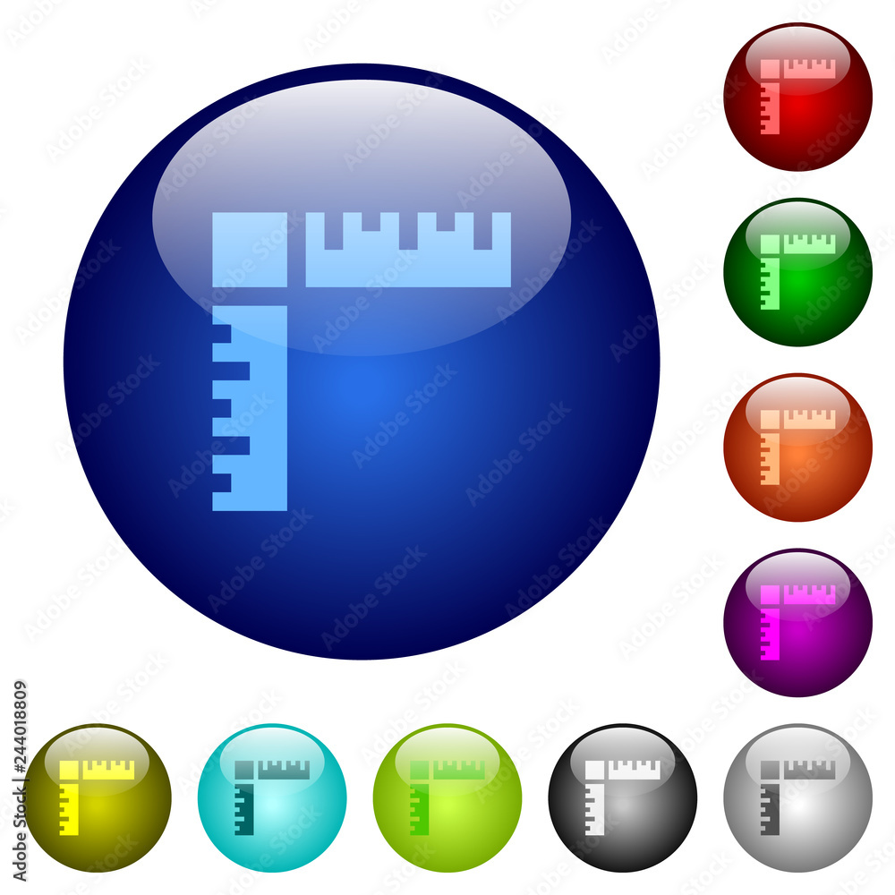 Page rulers color glass buttons Page rulers color glass buttons