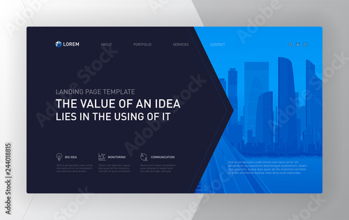 Landing page template for business
