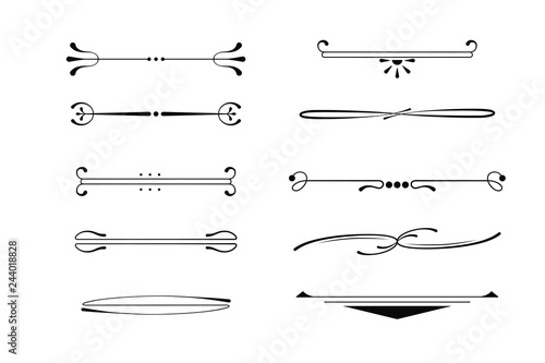 Big vector set of calligraphic and  graphic design elements (text divider, pattern, monogram, curlicues, flower) for page decoration, Greeting Cards (wedding, Valentine's day, birthday, holidays).