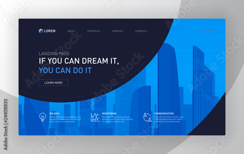 Landing page template for business