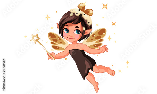 Cute little chocolate vanilla fairy