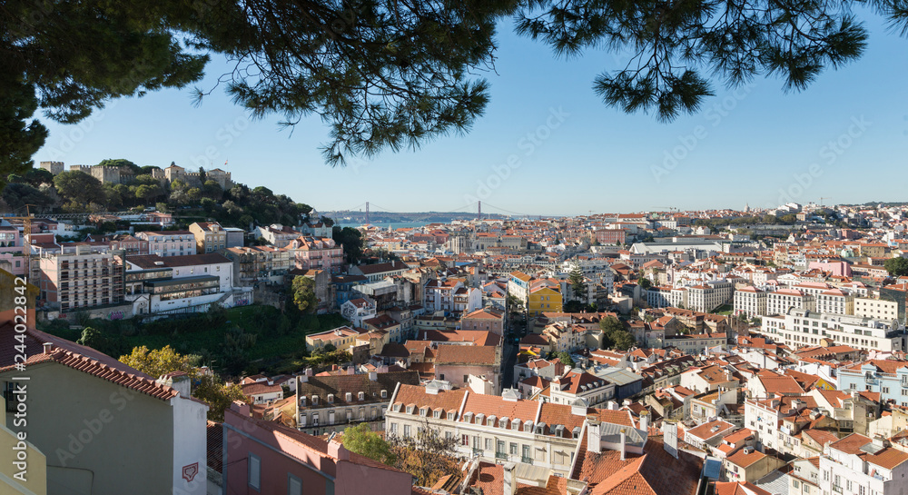 Lissabon vom Miradouro da Graça
