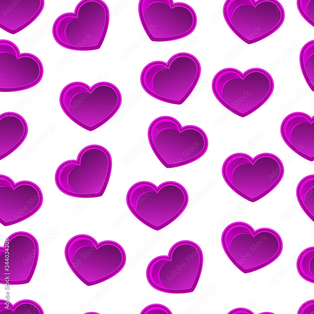 Seamless pattern. Bright purple heart for your design. Vector illustration. Seamless pattern. Bright purple heart for your design. Vector illustration.