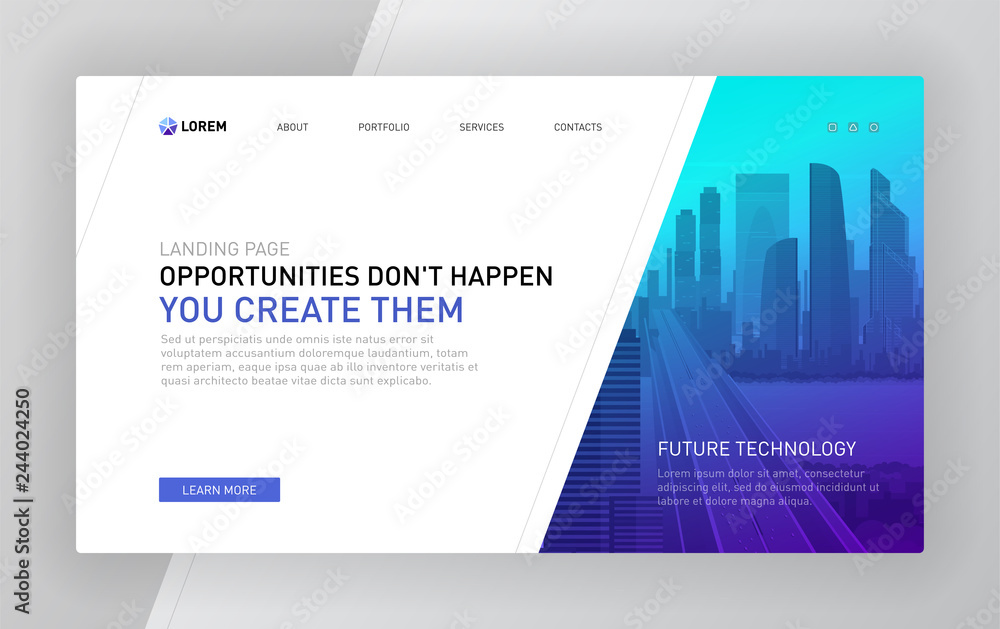 Landing page template for business Landing page template for business