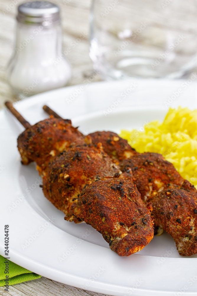 brochettes de poisson tandoori