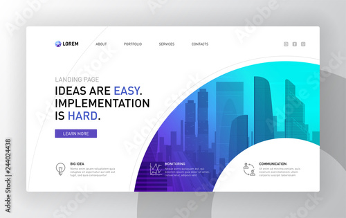 Landing page template for business