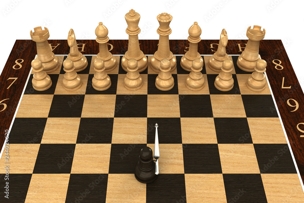 Concept. Chess pawn with spears. isolated. white background. 3d Concept. Chess pawn with spears. isolated. white background. 3d