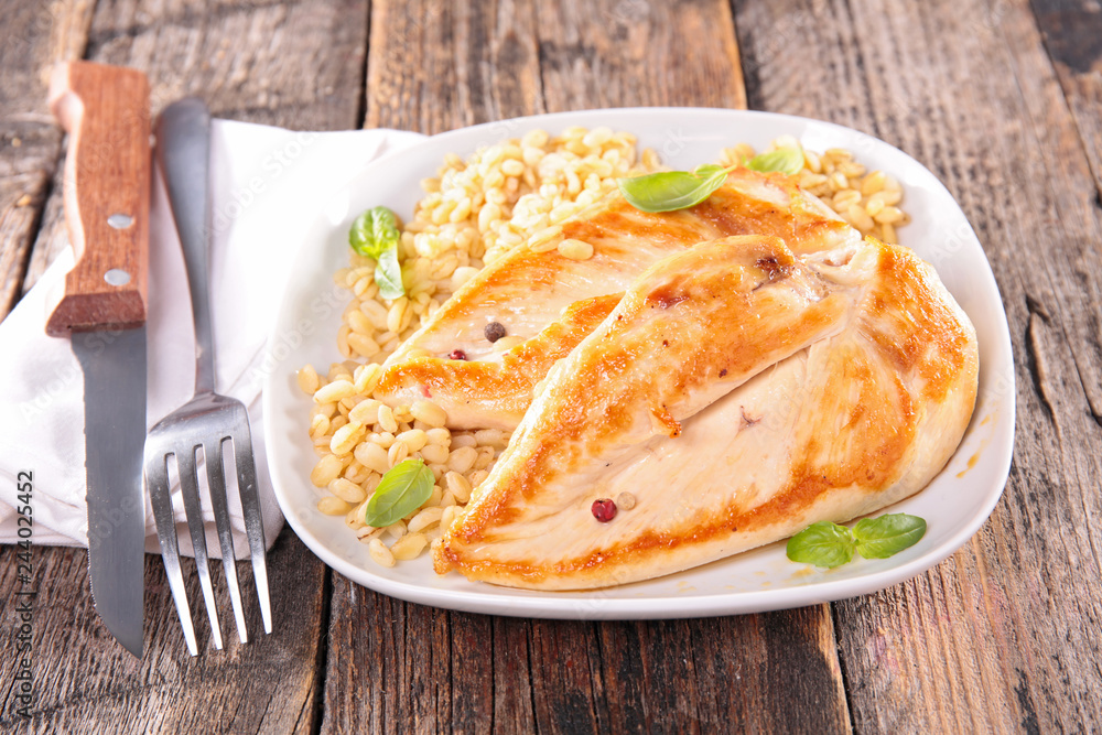 chicken breast and barley