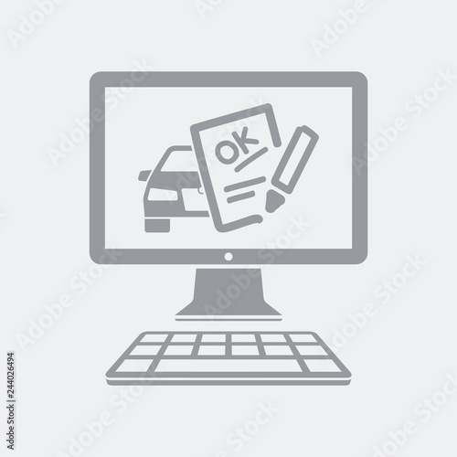 Automotive approval online document icon