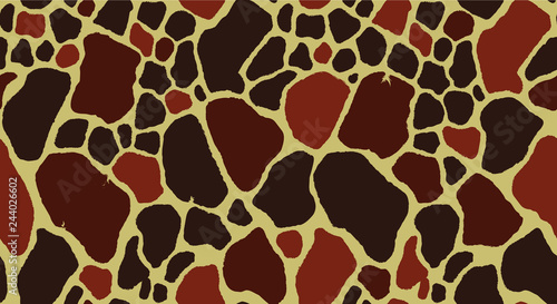 Seamless Giraffe Fur Pattern