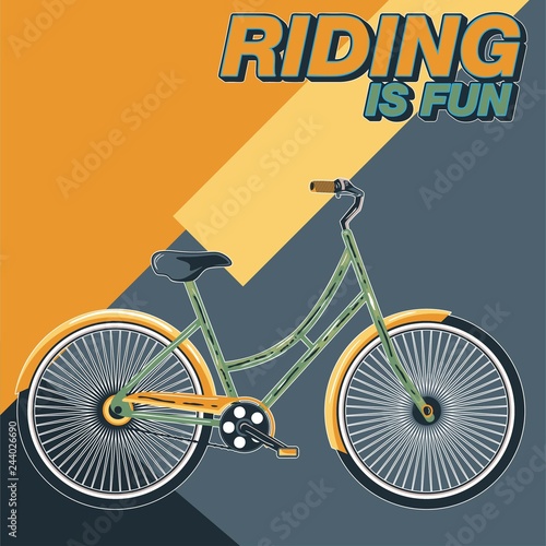 cycling vector poster - Vector