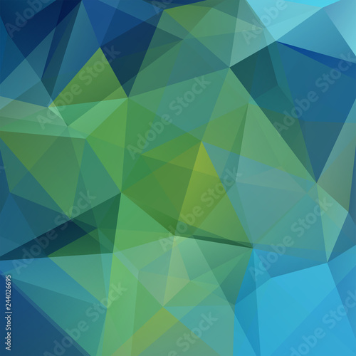 Background of green  blue geometric shapes. Mosaic pattern. Vector EPS 10. Vector illustration
