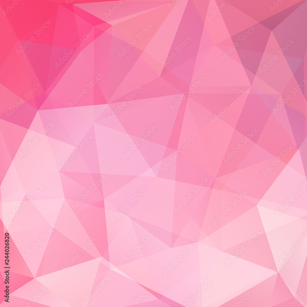 Pink polygonal vector background. Can be used in cover design, book design, website background. Vector illustration