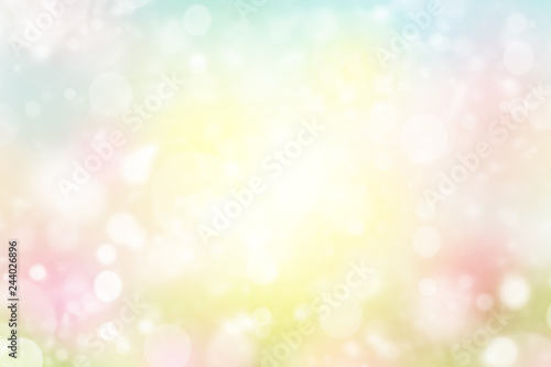 Natural green and pink blurred background for spring