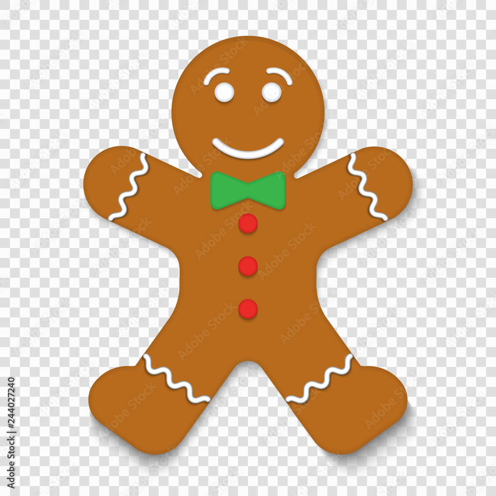 Obraz premium Christmas gingerbread man cookie