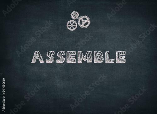 Assemble written on black background