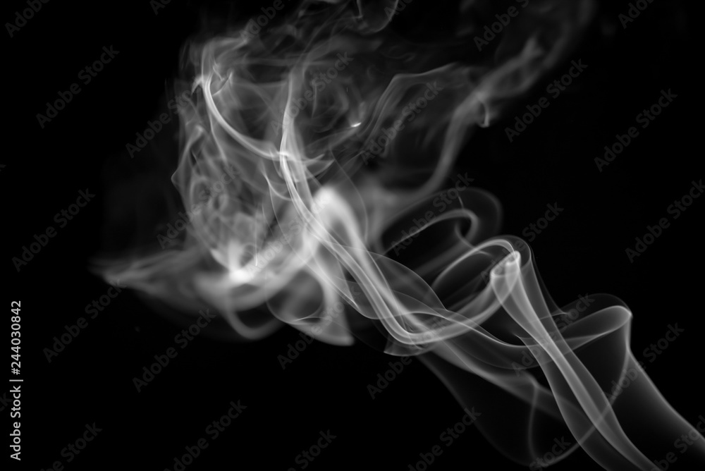 Smoke on black background Smoke on black background