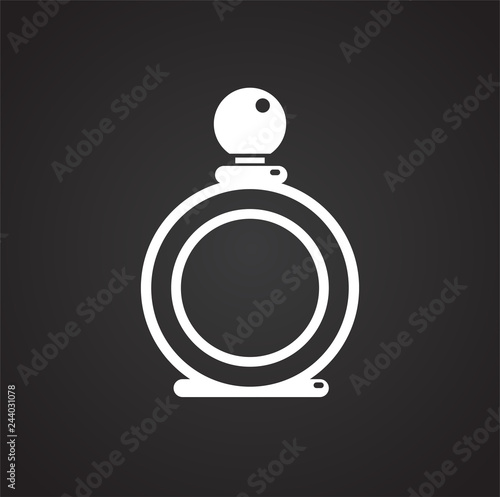 Bottle icon on black background for graphic and web design, Modern simple vector sign. Internet concept. Trendy symbol for website design web button or mobile app